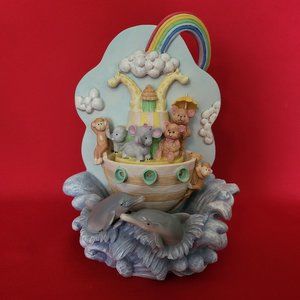 Rare Vintage Heritage Mint Noah's Ark Music Box Water Fountain